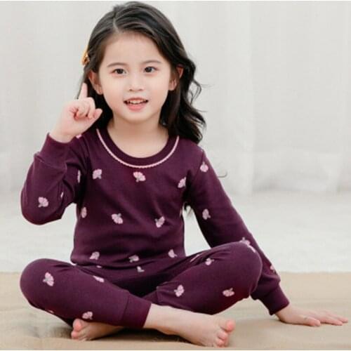New Girls Sleepwear Baby Boys Winter Cotton Sets Children Homewear Pajamas Kids Pyjamas Nightwear For 4 6 8 10 12Years