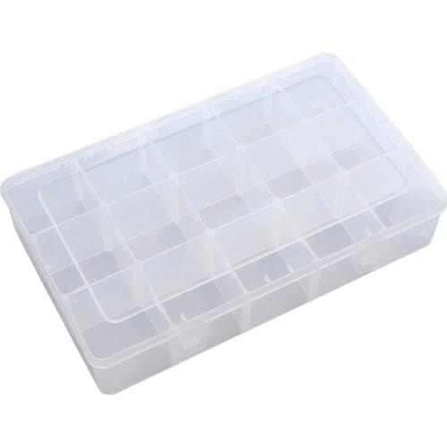 15Grids Plastic Square Storage Box Practical Compartmen Beads Earring Nail Art Paper Tape Parts Storage Box Container