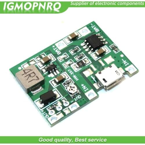 Lithium Li-ion 18650 3.7V 4.2V Battery Charger Board DC-DC Step Up Boost Module TP4056 DIY Kit Parts