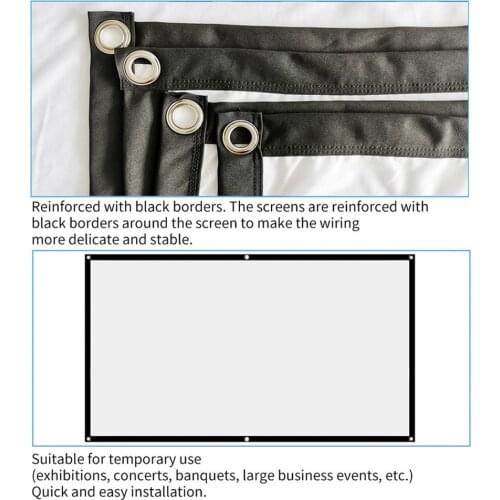 DLP Projektor Led Projector Screen Portable 16:9 Polyester Outdoor Movie Screen For Travel or Home Theater