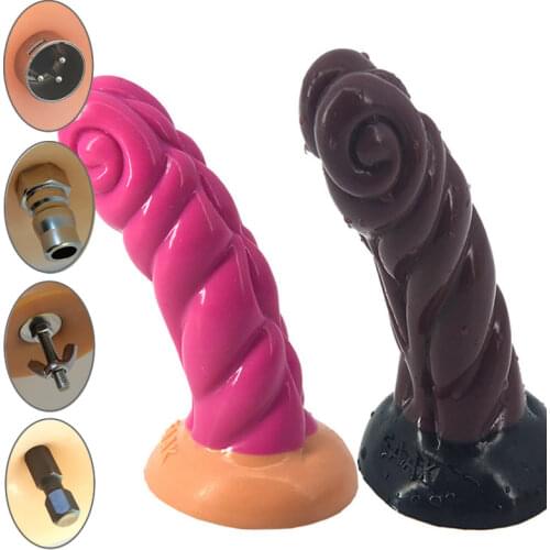 Thick Sex Machine Attachment Animal Sheep Horn Dildo Thread Anal Plug Love Machine Accessories For Women Man Y90