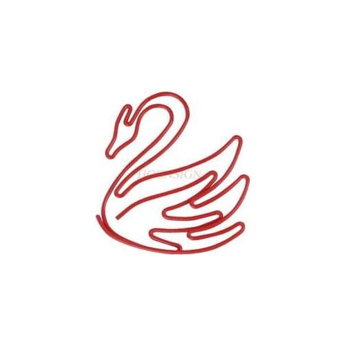 15pcs Blue Swan Paperclip Animal Paperclip Cartoon Stainless Steel Paperclip Child Safety Paperclip Difference Cute