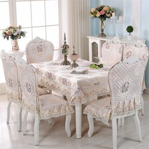 Europe Jacquard Table Cloth Thickened Cotton Chair Cover Home Hotel Wedding Decorate Banquet Tablecloth High Quality toalha de