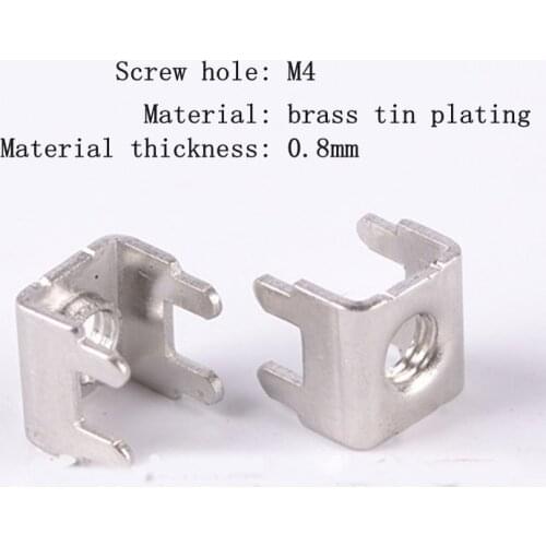 10pcs PCB connection terminal welding (M4) four pin tapping hardware