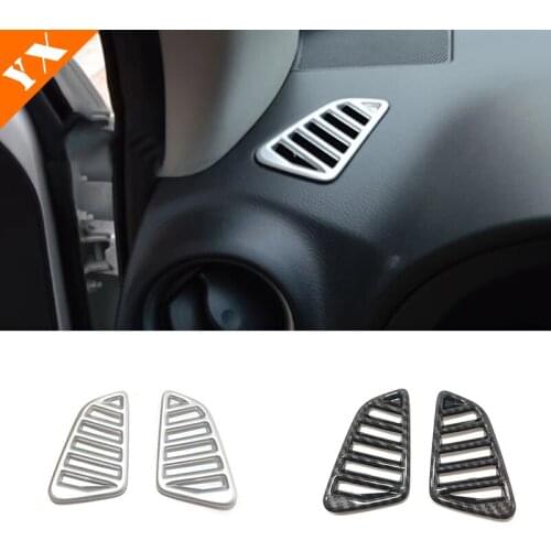 2017 2018 2019 For Nissan Navara NP300 Car Dashboard Front Small Air Conditioner Outlet AC Vent Cover Trim ABS Matte/Carbon 2pcs