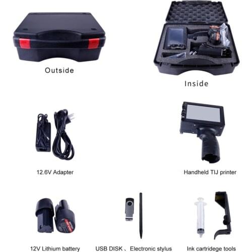 5.0 Inch Touch Screen Quick-Drying Handheld Inkjet Printer for Barcode / Label / Logo / Code / Variable Data Print