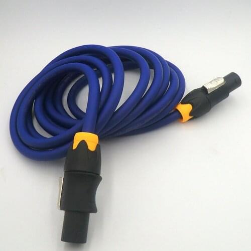 Audio Cable with NL4FC Speakon-Connector HIFI 2 Core Oxygen Free Copper Speaker Wire with Adapter Ohm Plug