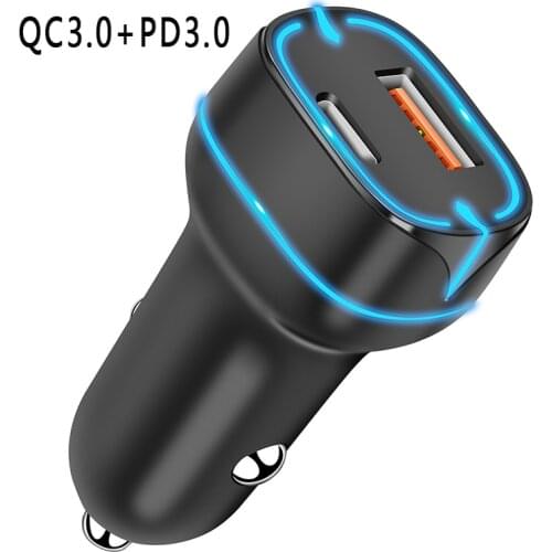 USB Car Charger Quick Charge QC3.0 PD3.0 45W Fast Charging For Huawei Xiaomi Samsung iPhone 12 super charger Fast Charge