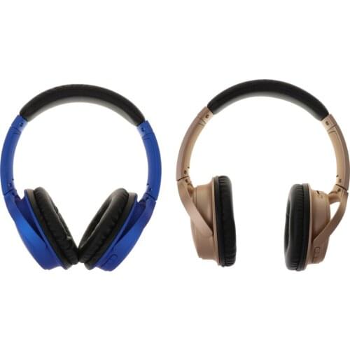 Wireless Headphone Bluetooth TF Card Foldable Sport Head-mounted Golden Blue