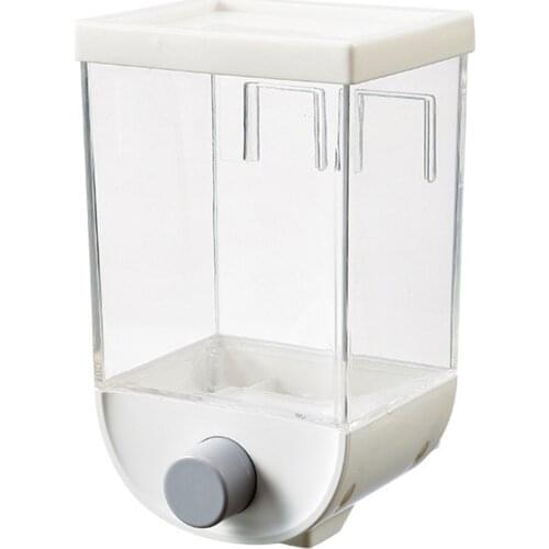Dry Food Dispenser Nail-free Cereal Dispenser Wall-Mounted Kitchen Food Storage Container for Cereal Trail Mix Nuts Beans Rice