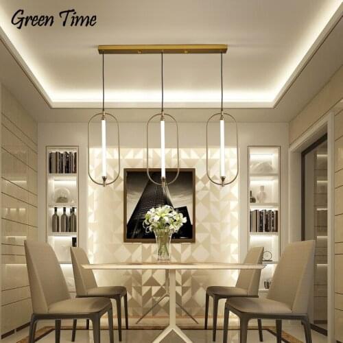 Home Lustre Led Pendant Light For Living room Dining room Bedroom Kitchen Bedside Light Metal Hanging Pendant Lamp Black&Gold