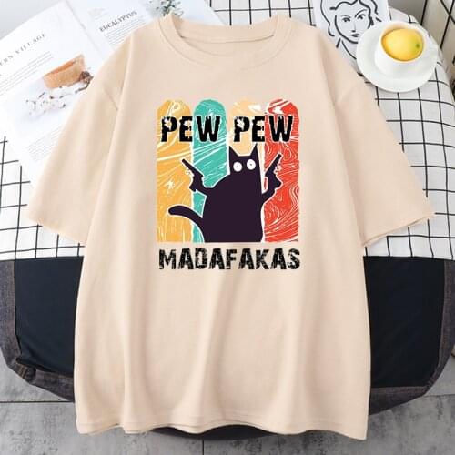 Anime Pew Madafakas Graphic Women Black T-Shirt Harajuku Style T Shirt Summer Hot Sale Tees INS Trendy Short Sleeves Tops Women