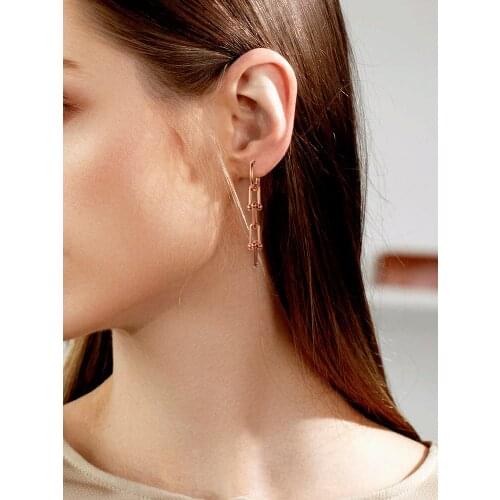 SAD Fashion U link Chain Female Geometric Chain Earrings Twisted Hoop Dangle Earring 2021 Trend Jewelry Gifts