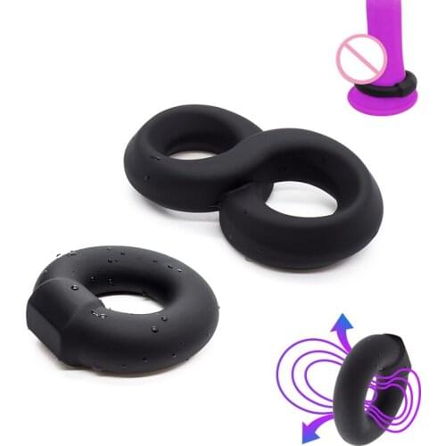 Silicone Cock Ring On Member Delay Ejaculation Intimate Goods Penis Erection Rings Mens Thing Sex Shop