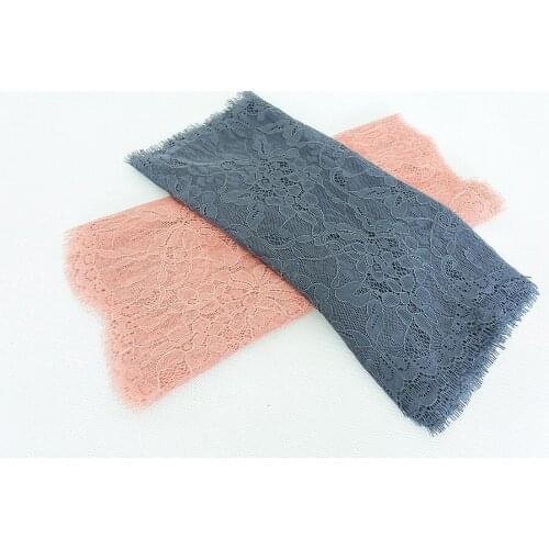 LACE Fabric 3 m/ lot 31CM High Quality Soft Off Nylon Eyelash Lace Trim Wedding Dress Fabric DIY accessory X136