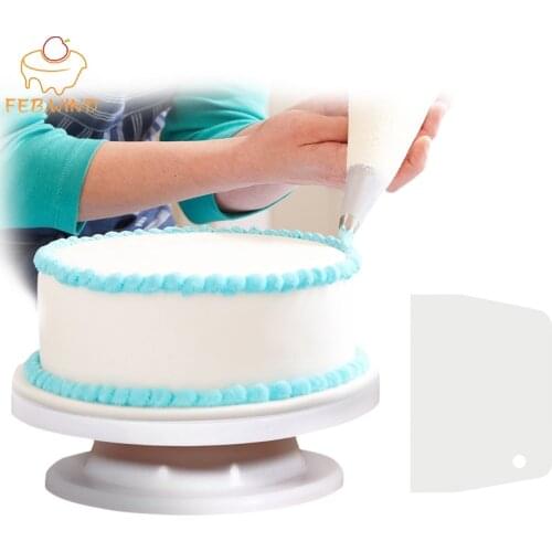 Best Plastic Icing Turntable Cake Decorating Stand Rotaing Cake Stand Spinner Revolving Cakes Turntable for Decoration 132