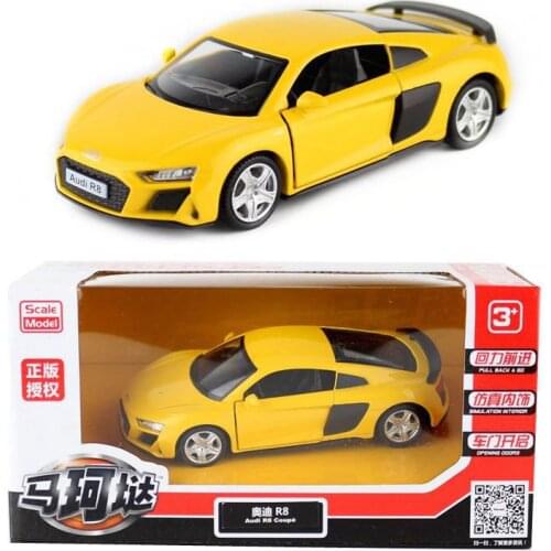 High simulation 1:36 alloy pull back R8 Coupe sports car model,original packaging 2 door toys,metal toys,free shipping