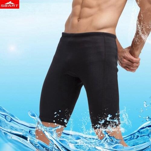 Sbart Men 3mm neoprene shorts Freediving spearfishing Diving shorts snorkel swimsuit Split surf Warm stretch swimming short