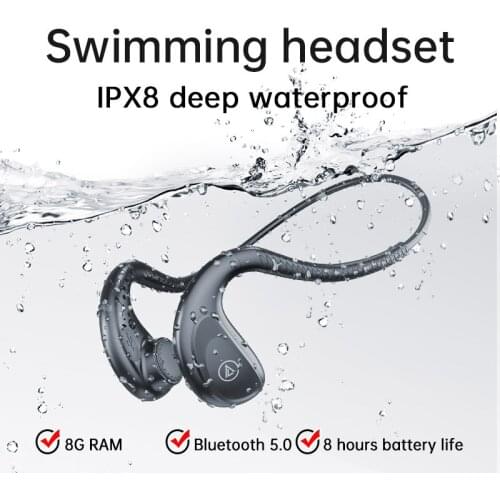 Bone Conduction Headphone Swimming headset Wireless Bluetooth 5.0 Sports IPX8 Waterproof Diving MP3 Earphone for Xiaomi Huawei