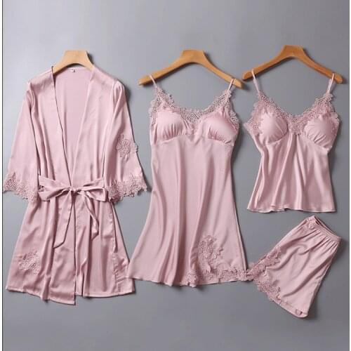 2020 La Maxpa New 4 pieces of pajamas for women One Lot Pajama Sets Pyjamas Sleepwear home suit home clothing