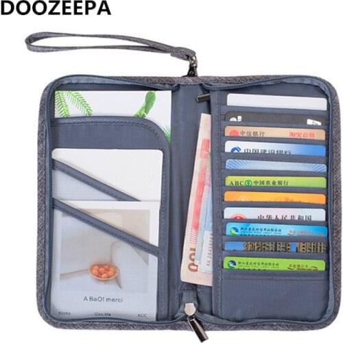 Passport Travel Wallet Passport Cover Multi-Function Credit Card Package ID Document Organizer Card Holder ID Storage Bag Clutch