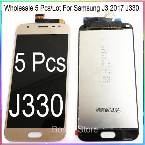 Wholesale 5 Pcs / Lot for Samsung J3 2017 J330 J330FN SM-J330FN J330DS lcd display screen with touch digitizer assembly