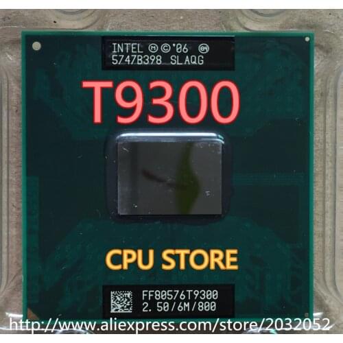 Intel Core 2 Duo T9300 t9300 2.5 GHz 6M 800MHz Processor Socket P SLAYY SLAQG CPU (working 100% Free Shipping)