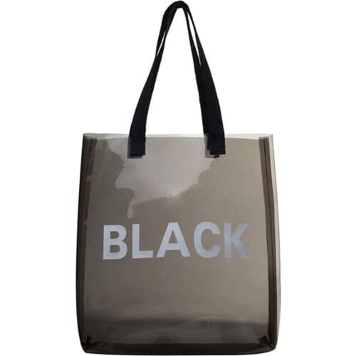 Transparent Jelly Bags PVC Shopping Totes Women Shoulder Bag Beach Travel Handbags Sac A Dos Bolsas Feminina Mujer Sac A Main