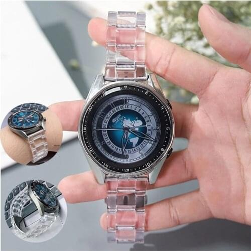 Transparent 20mm 22mm Watch Strap for Huawei Watch gt 2 For Huami Amazfit Bip Band for Samsung Galaxy Watch Active 2 46mm 42mm