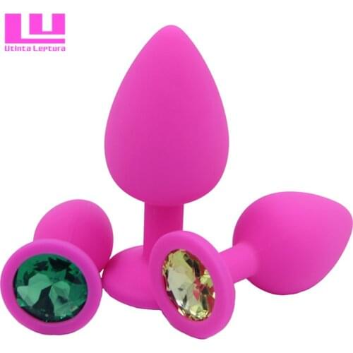 3pcs/Set Silicone Smooth Touch Anal Toys Colorful Diamond Butt Plug Insert Stopper, Unisex Anal Sex Toys Adult Sex Products