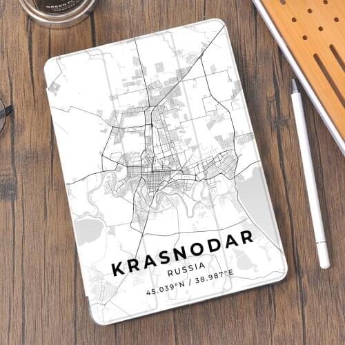 City Map For Air 4 Silicone Case iPad Pro 2020 10.5 With Pencil Holder 10.2 inch 8th Generation 7th 12.9 Pro 2018 Mini 4 5