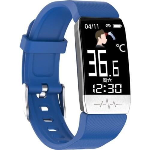 T1S Body Temperature Heart Rate Blood Pressure Monitoring Sport Smart Bracelet