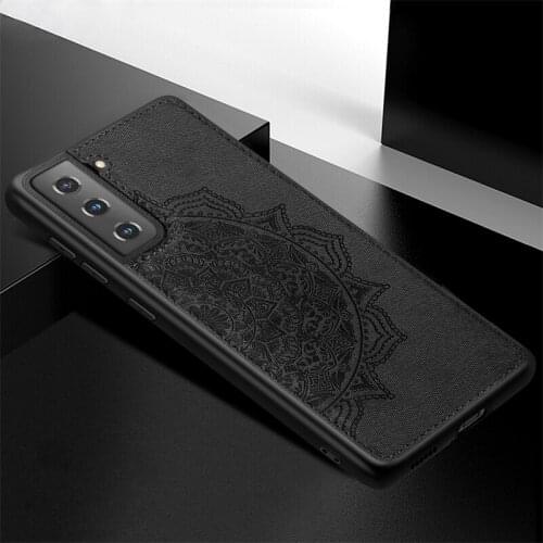 Cloth Texture Case For Samsung Galaxy S21 FE Cover For Samsung Galaxy S21 FE Coque Cotton Fabric Phone Case For Samsung S21 FE