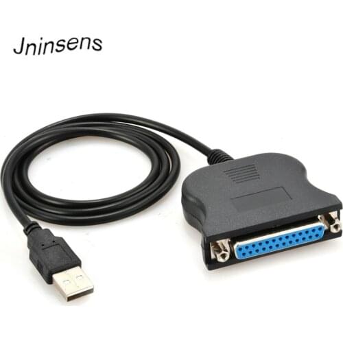 USB To 25 Pin DB25 Female IEEE 1284 Parallel Printer LPT Adapter Print Converter Cable Parallel Interface Communication