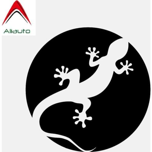 Aliauto Funny Salamanders Climbing Decor Car Stickers Personalized Silhouette Accessories Waterproof Sunscreen PVC,11cm*11cm