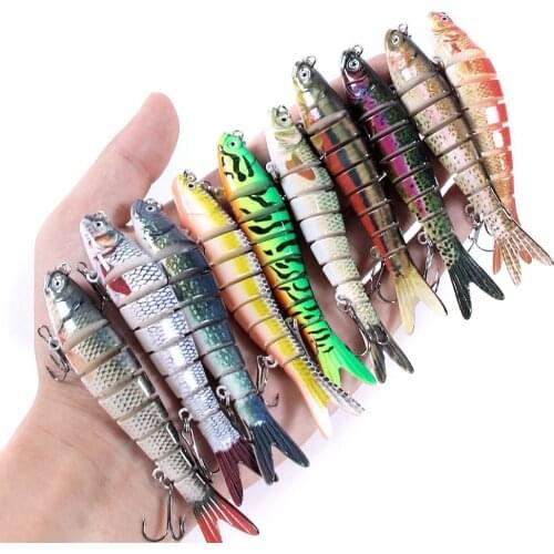 10 Colors 10cm 11g Wobblers 8 Segments Fishing Lures Hard Bait Fishing Tackle For Bass Pesca 2020 Multi Jointed Swimbait