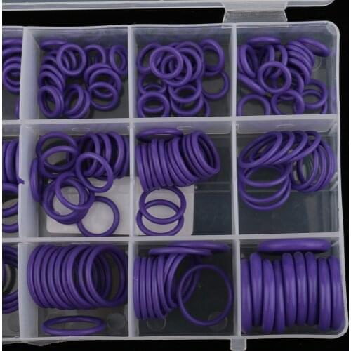 270 Pieces Car Air Conditioning A/C System HNBR O-Ring Assortment Kit Purple
