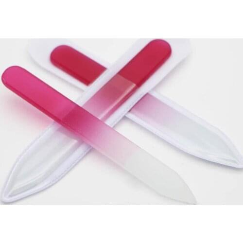 40PC 5.5" Crystal Glass Nail Files New Manicure Multicolor Beautiful NF014