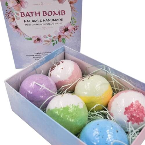 6PCS/Set Bath Bombs Gift Set, Natural Spa Bath Bombs for Dry Skin Moisturizing, Christmas/Birthday Gift for Women and Kids