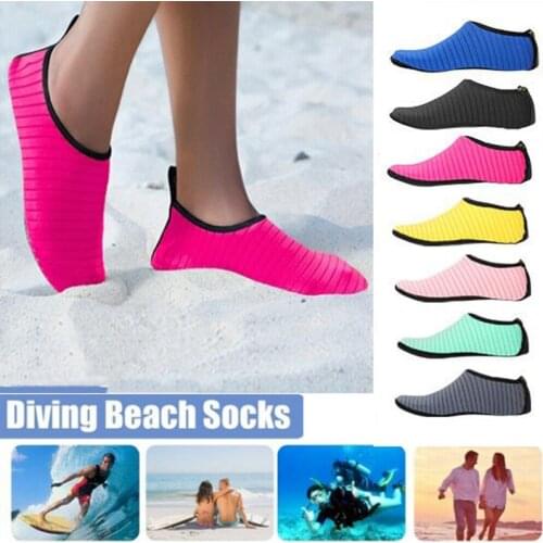 Summer Men Women Swimming Shoes Water Sports Aqua Socks Anti Slip Shoes Neoprene Socks Plus Size Thickening Non-slip Beach Shoes