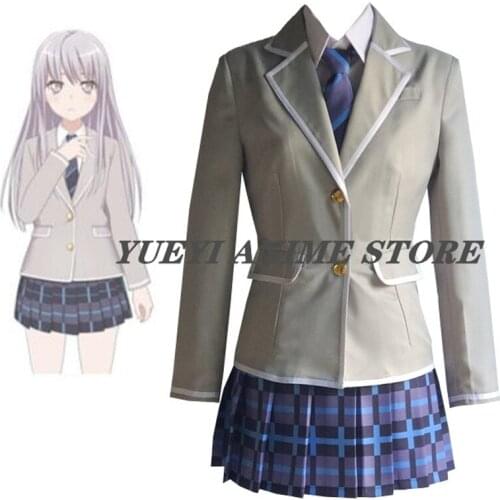 Anime BanG Dream! School Uniform Woman Cosplay Costume customized any size