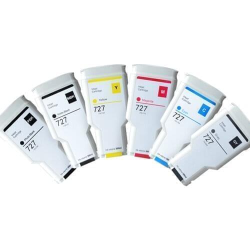 Aomya 1SETS HP 727 300ML Compatible Ink Cartridge For HP T920 T2500 T930 T1530 T2530 T1500 Printer (PBK C M Y GY MBK)