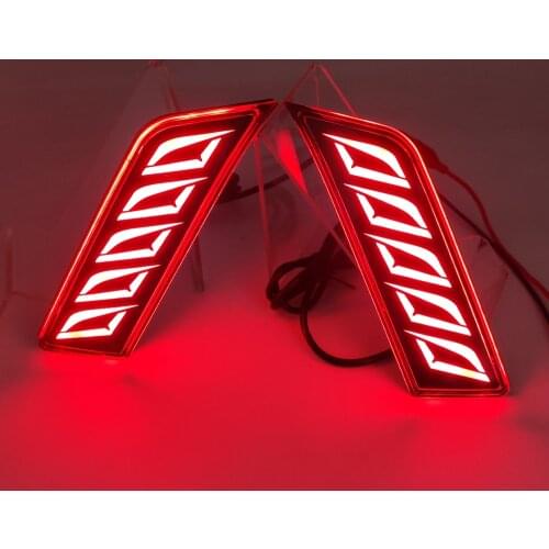 Car Flashing 1 Set For TATA Nexon 2016 2017 2018 2019 2020 2021 LED Reflector Lamp Rear Fog Lamp Rear Bumper Light Brake Light