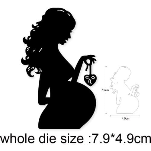 Pregnant Woman Metal Cutting Dies stamp and dies Stencils DIY Scrapbooking dies Photo Cards Making Embossing Die Cuts Craft dies