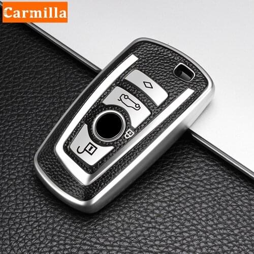 Carmilla TPU Leather Car Key Case Keys Holder Protector Cover for BMW 1 3 4 5 6 7 Series F10 F20 F30 E60 E90 E46 G30 Accessories
