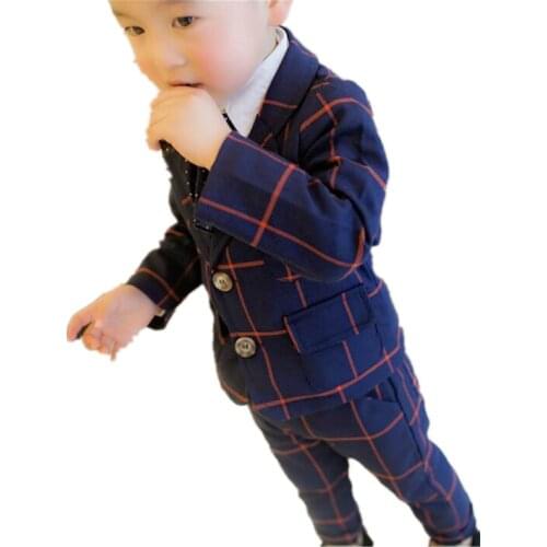 Kids Clothes Boys and Children Spring and Autumn Suit Suit New Baby Clothes Small Western Clothes 0-5 Ages Children Clothes