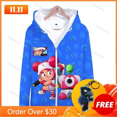 Shoot Kids Hoodies Leon Browlers 3D Print Hoodie Sweatshirt Boys Girls Harajuku Cartoon Star, Jacket Tops Teen Clothes
