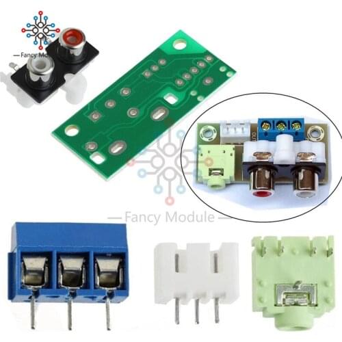 DIY Kit Audio Switch Board RCA 3.5mm Audio Input Block For Amplifier Electronic Kits