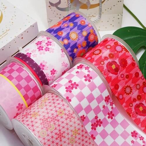 DIY Cartoon Flower Printed Grosgrain Ribbon For Craft Supplies Sewing Accessories 5 Yards, Planar Resins Mold 10 Pieces. 51677
