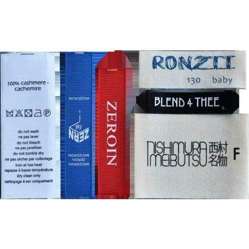 Free shipping custom sewing labels cotton label custom clothes tag